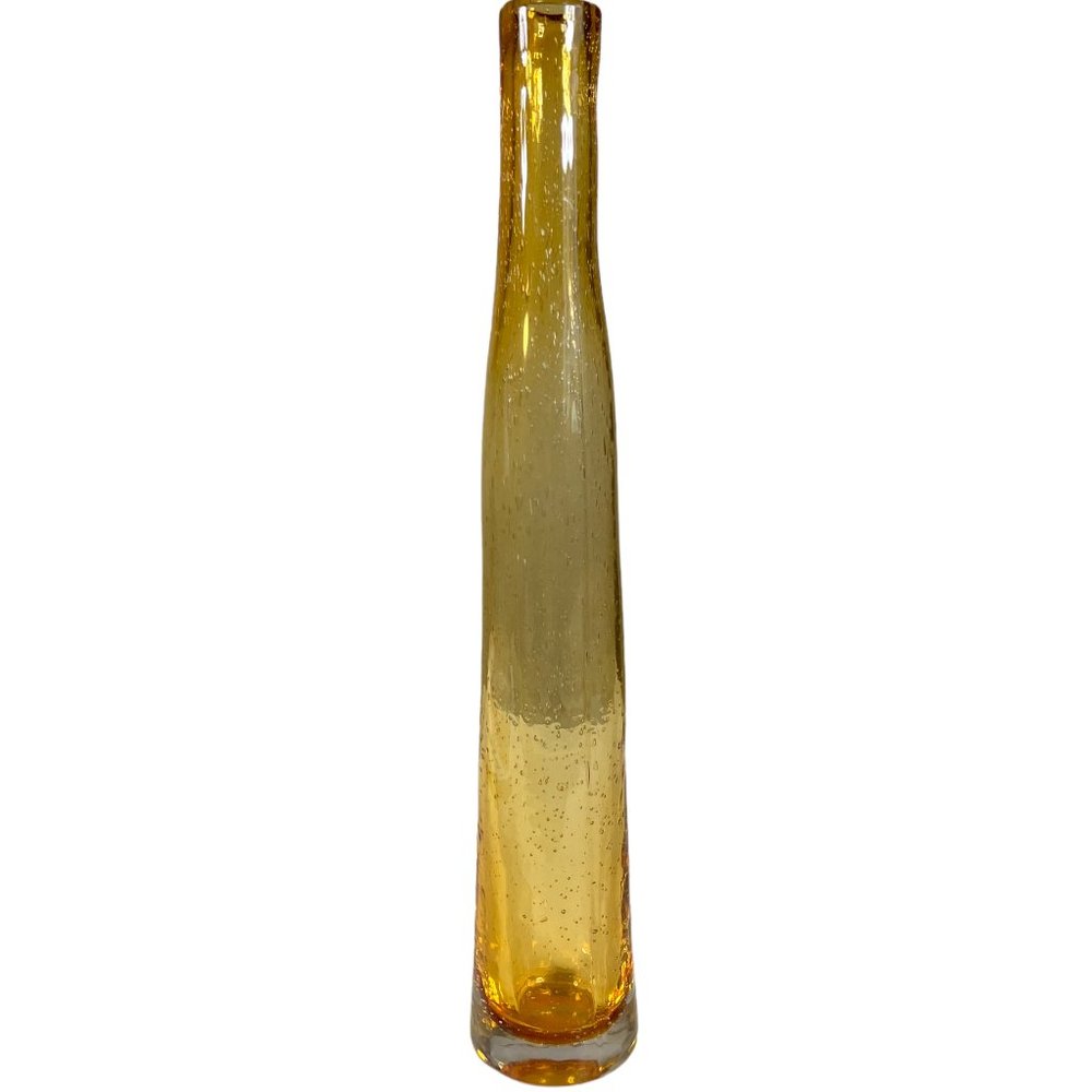 Yellow Bubble Glass‎ Tall Vase